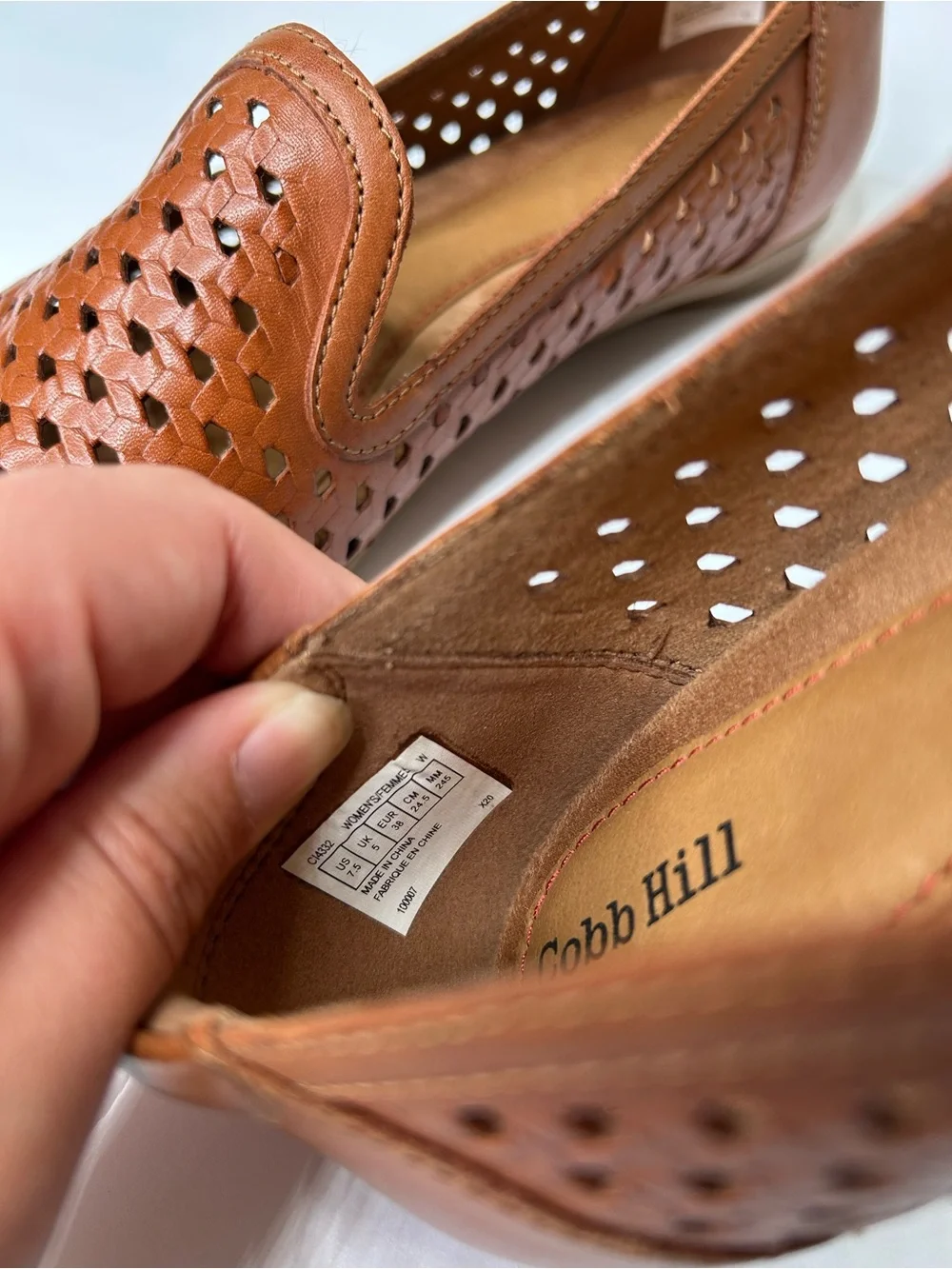 Cobb Hill by New Balance Maiika woven leather flats 7.5
